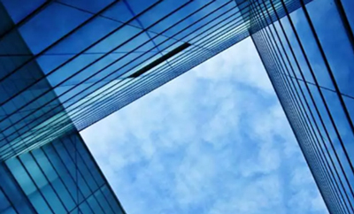 Aerial view of skyscraper