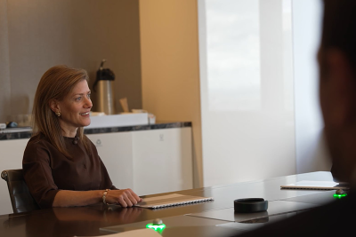 Julie Solomon in a meeting